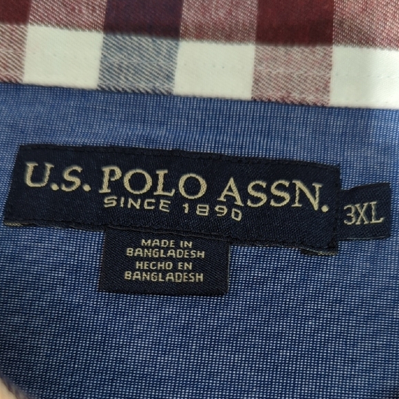 Ralph Lauren Red and Blue Casual Button Down Shirt - Picture 3 of 10